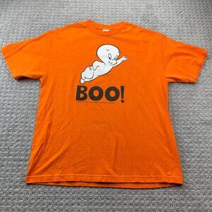Vintage 2006 Casper The Friendly Ghost T-Shirt Men Extra Large XL Orange Y2K Tee